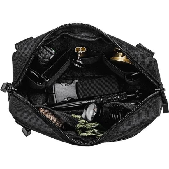 Molle Admin Pouch, EDC Utility Tool Pouch with 1*Tactical Gear Clip and 1*Patch - Picture 4 of 7